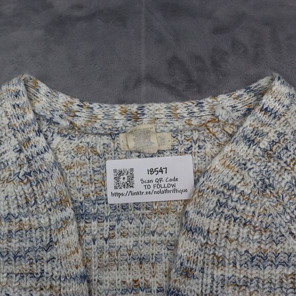 Sky Sparrow Sweater Womens M Gray Long Sleeve Open Front Knitted Cardigan - Picture 8 of 16